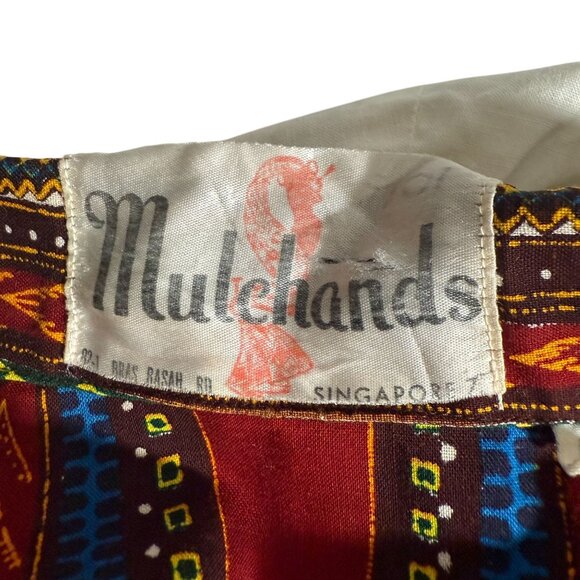 Mulchands Afro Arts African Dashiki Blouse Top Women's Medium 15-15.5 White - Picture 7 of 8